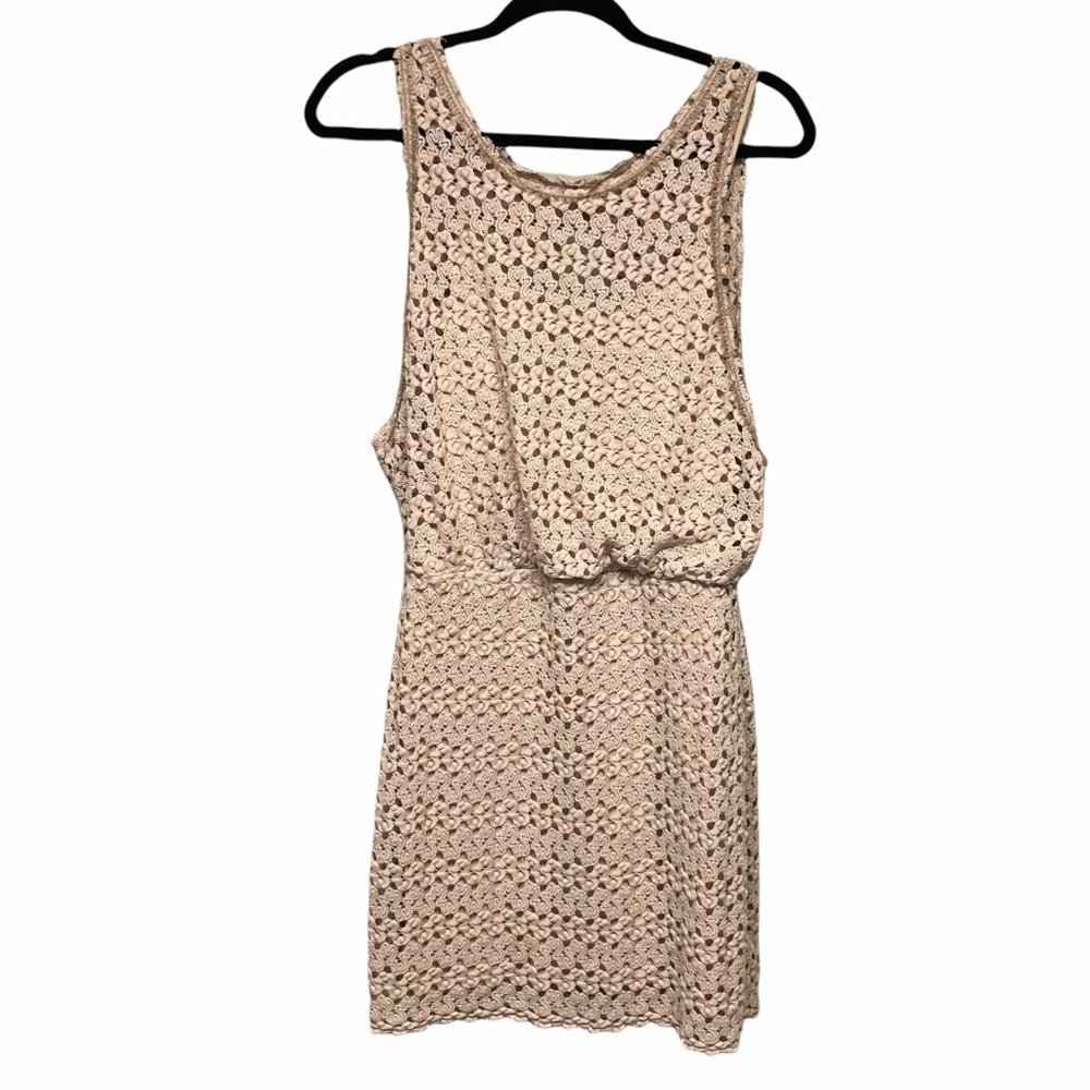 Free People Lily Blouson Overlay Dress - Tan